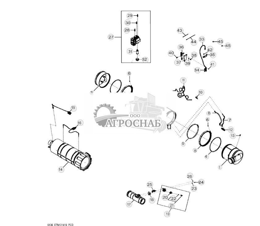6136 SCR  DPF  фильтр отработавших газов (колесные тракторы 9570R, 9620R) - ST843172 103.jpg